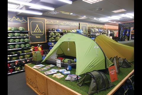 The tents that fill much of the rest of the floor tending instead more towards the cling-to-a-rock-face-in-a-force-10 variety and lending credence to the outdoor nature of the store.